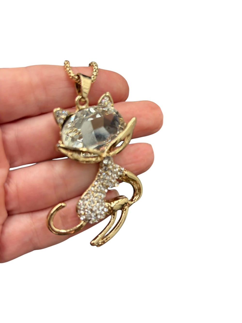 Betsey Johnson Jewelry Bundle – Crystal Cat Necklace + NWT Floral earrings - Picture 8 of 11